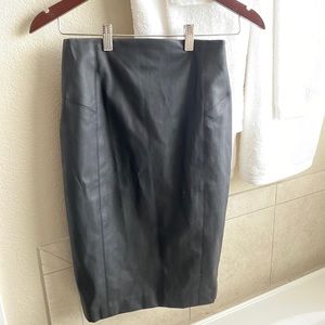 Express Black pleather pencil skirt